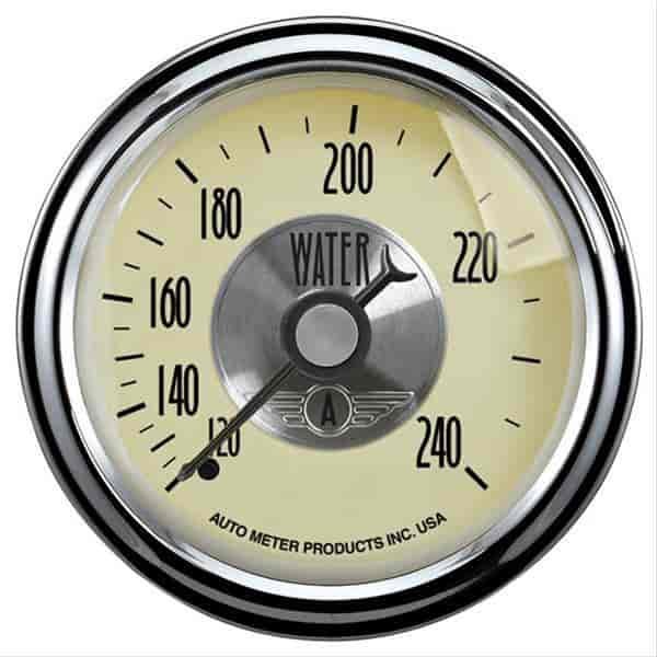 Antique Ivory Water Temperature Gauge 2-1/16" Mechanical