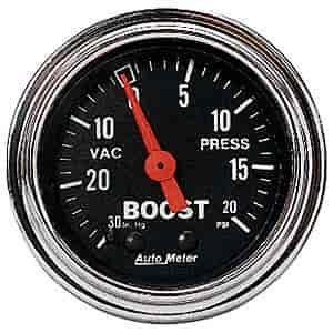 Traditional Chrome Vacuum/Boost Gauge 2-1/16" mechanical