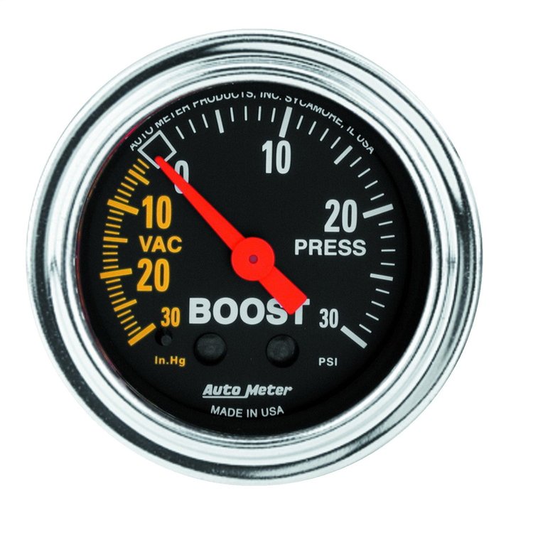Traditional Chrome Vacuum/Boost Gauge 2-1/16" mechanical