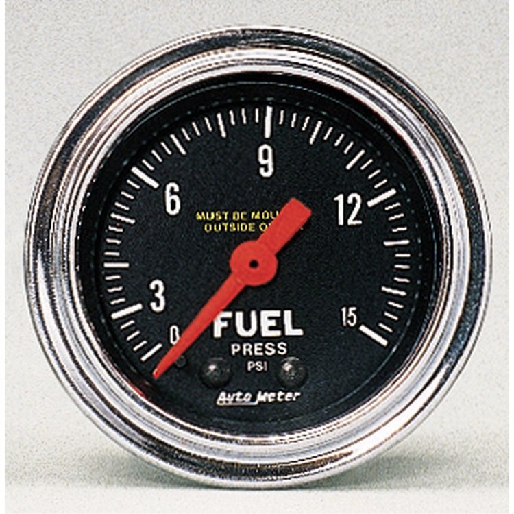 Traditional Chrome Fuel Pressure Gauge 2-1/16" mechanical