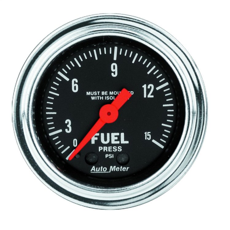 Traditional Chrome Fuel Pressure Gauge 2-1/16" mechanical