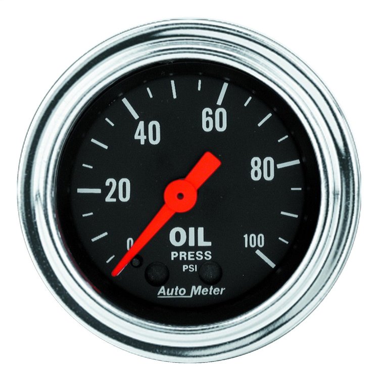 Traditional Chrome Oil Pressure Gauge 2-1/16" mechanical