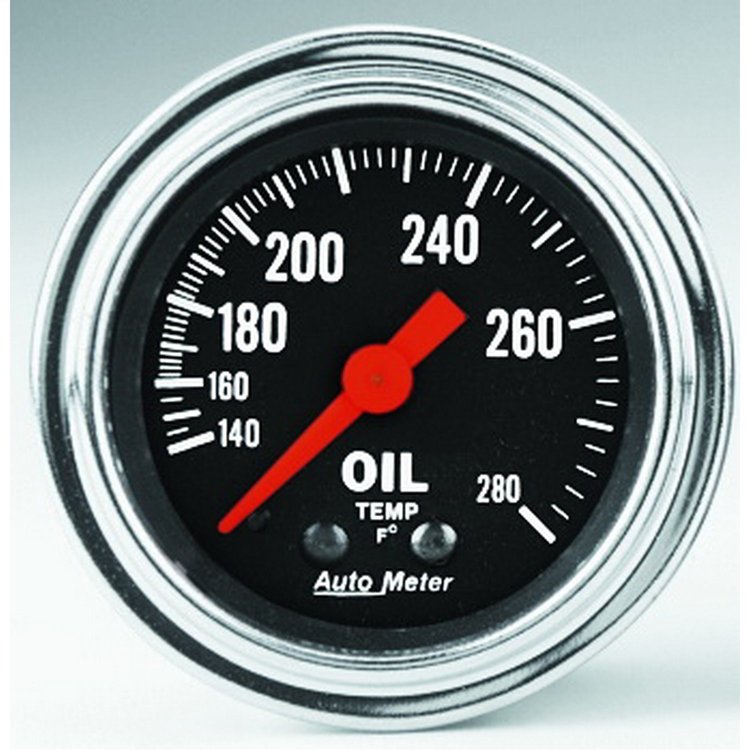 Traditional Chrome Oil Temperature Gauge 2-1/16" mechanical