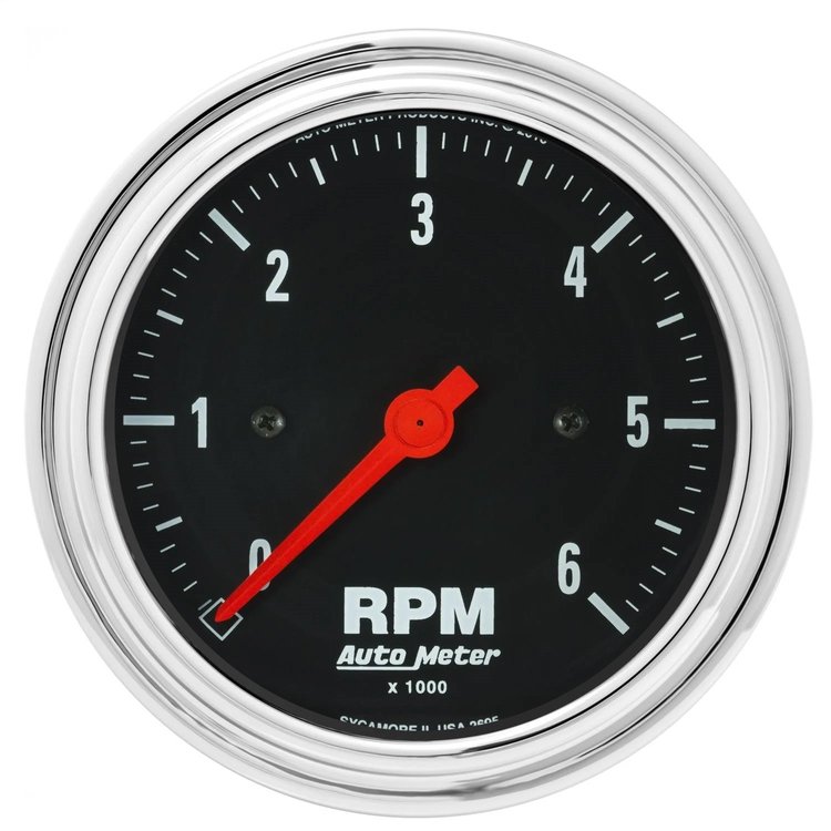 TACH GAUGE 3 3/8 6K RPM
