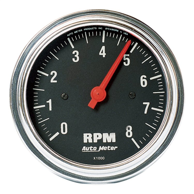 Traditional Chrome Tachometer 3-3/8" electrical, in-dash mount