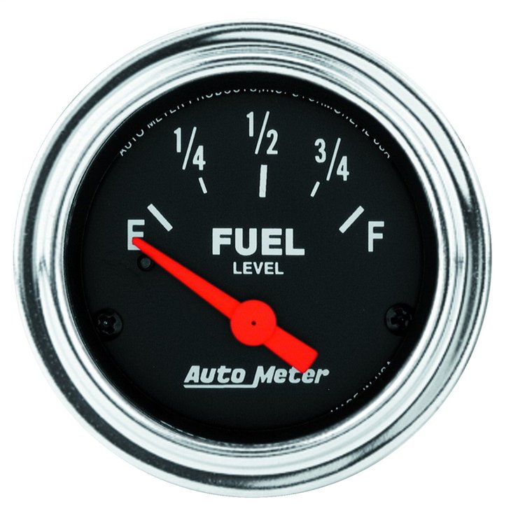 Traditional Chrome Fuel Level Gauge 2-1/16" electrical