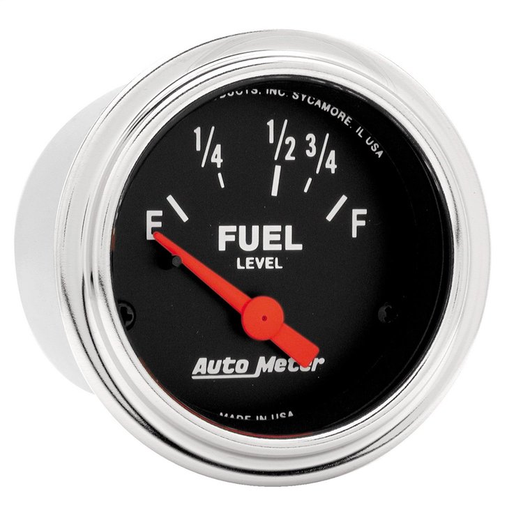 Traditional Chrome Fuel Level Gauge 2-1/16" electrical