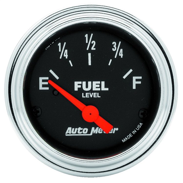 Traditional Chrome Fuel Level Gauge 2-1/16" electrical