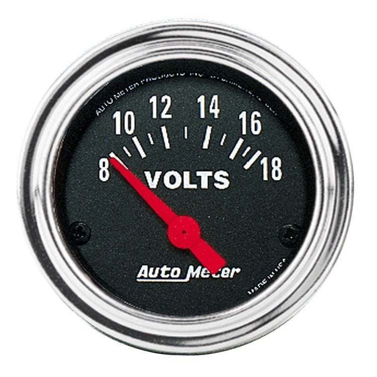 Traditional Chrome Voltmeter 2-1/16" electrical