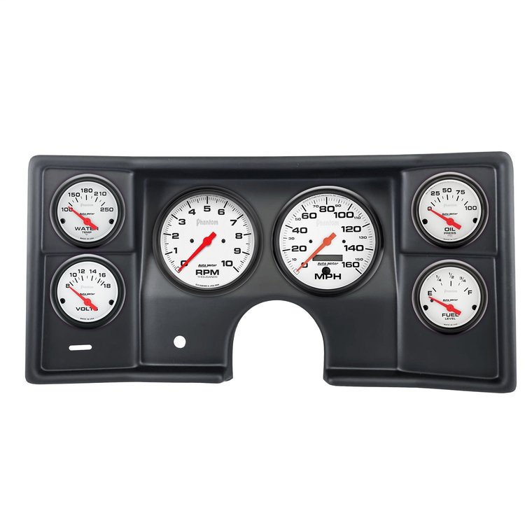 2935-09 6-Gauge Direct-Fit Dash Kit for 1978-1981 Chevy El Camino, Malibu, Monte Carlo [Phantom Series]