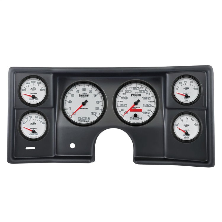 2935-10 6-Gauge Direct-Fit Dash Kit for 1978-1981 Chevy El Camino, Malibu, Monte Carlo [Phantom II Series]