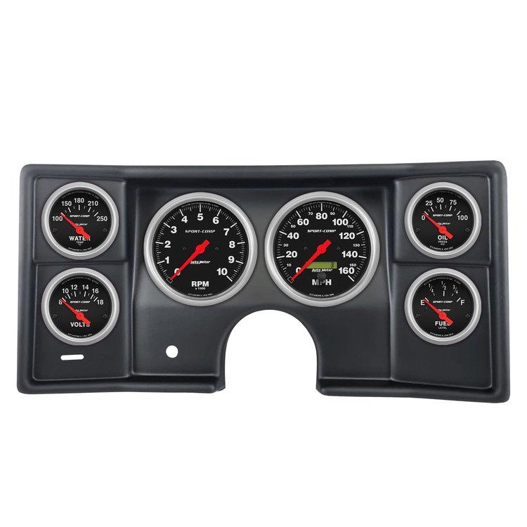 2935-11 6-Gauge Direct-Fit Dash Kit for 1978-1981 Chevy El Camino, Malibu, Monte Carlo [Sport-Comp Series]