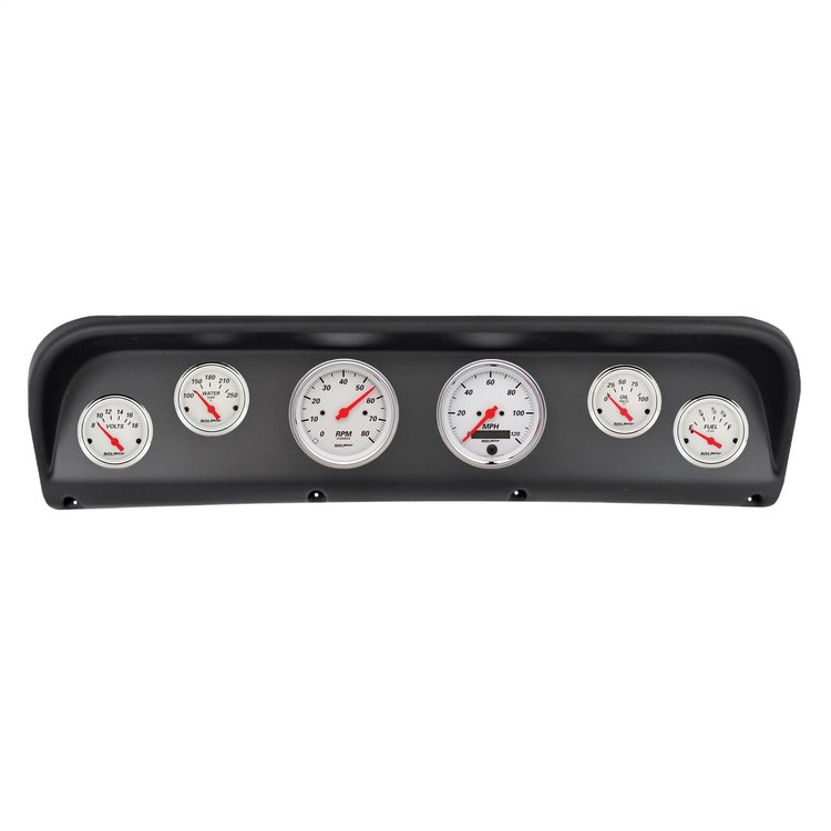 2938-03 6-Gauge Direct-Fit Dash Kit for 1967-1972 Ford F-100 [Arctic White Series]