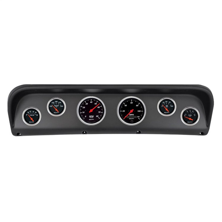 2938-06 6-Gauge Direct-Fit Dash Kit for 1967-1972 Ford F-100 [Designer Black Series]