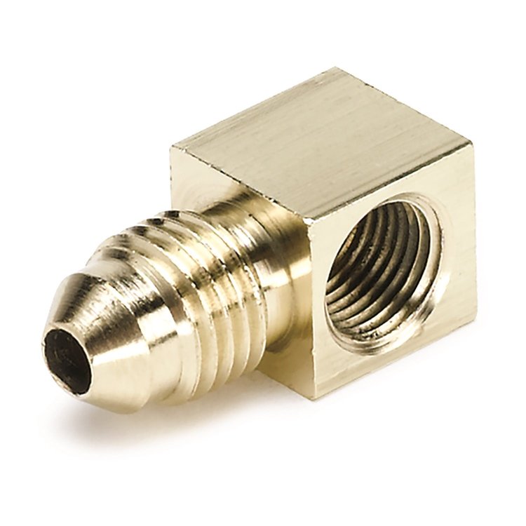 90° Gauge Fitting Using #4 braided stainless steel line