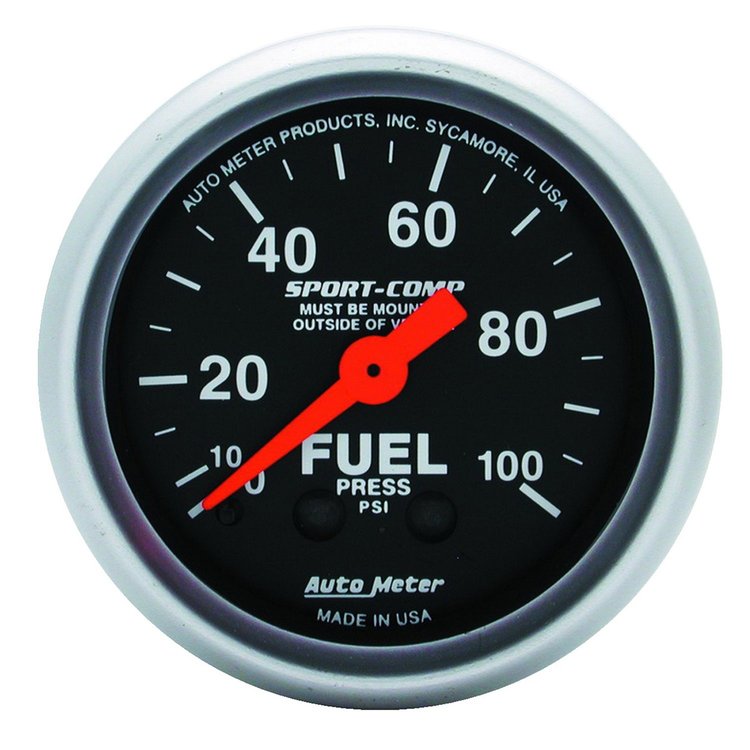 Sport-Comp Fuel Pressure Gauge 2-1/16" Mechanical