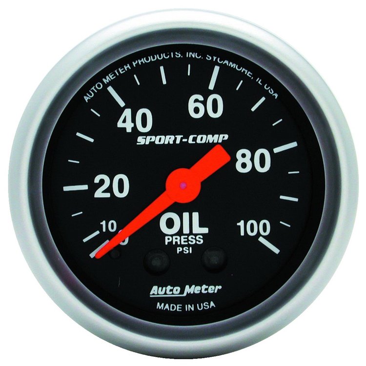 Sport-Comp Oil Pressure Gauge 2-1/16" Mechanical