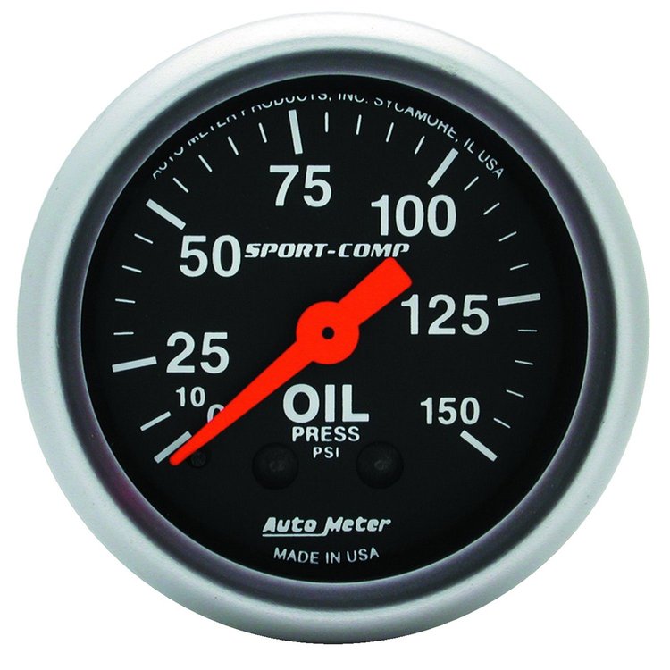 Sport-Comp Oil Pressure Gauge 2-1/16" Mechanical