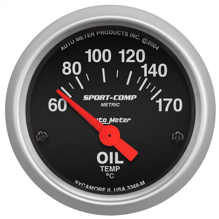 Sport-Comp Oil Temperature Gauge 2-1/16" Electrical