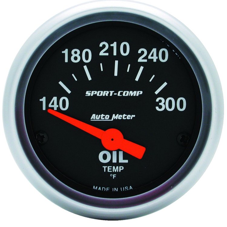 Sport-Comp Oil Temperature Gauge 2-1/16" Electrical
