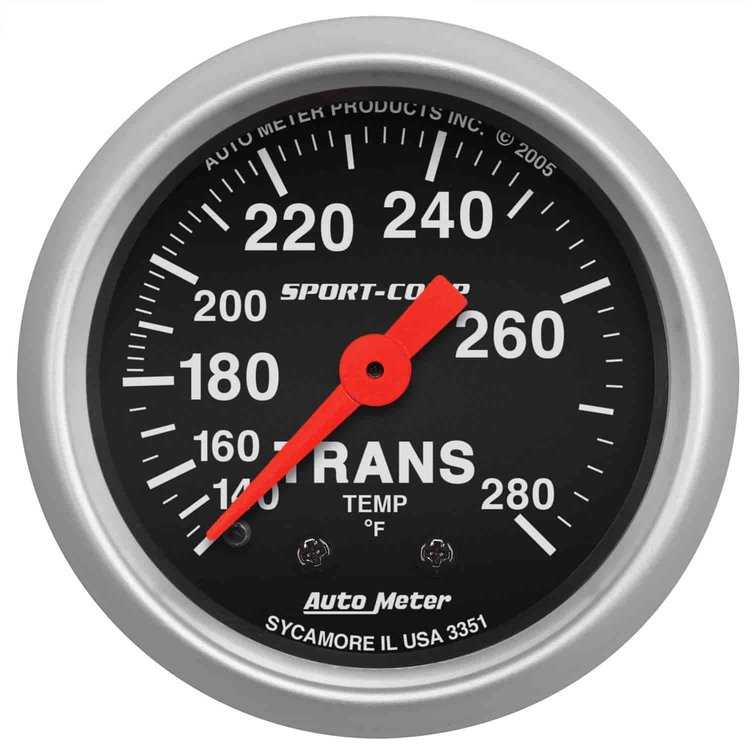 Sport-Comp Transmission Temperature Gauge 2-1/16" Mechanical