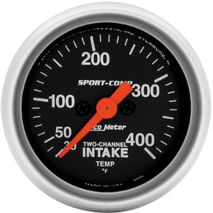 Intake Temperature, 30° - 400°F, 2-Channel System