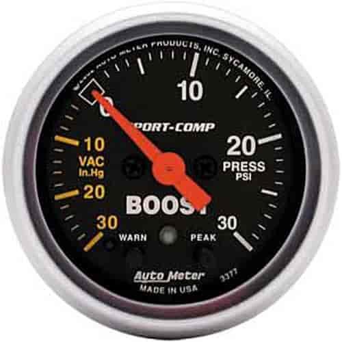 Sport-Comp Vacuum/Boost Gauge 2-1/16" Electrical