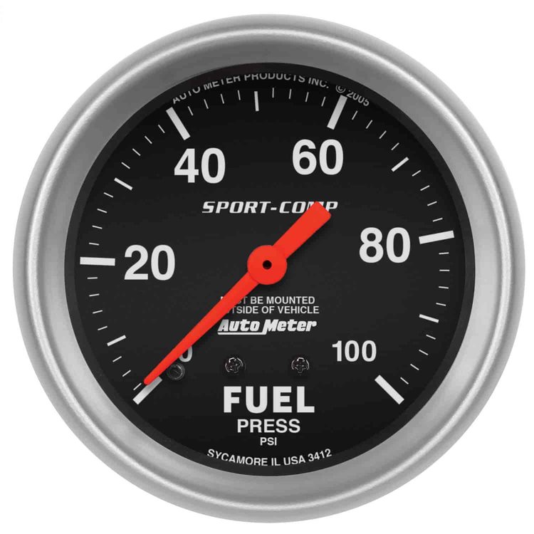 Sport-Comp Fuel Pressure Gauge 2-5/8" Mechanical