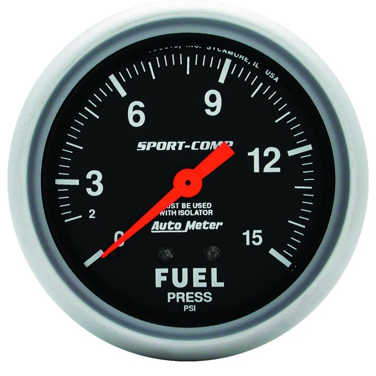 Sport-Comp Fuel Pressure Gauge 2-5/8" Mechanical
