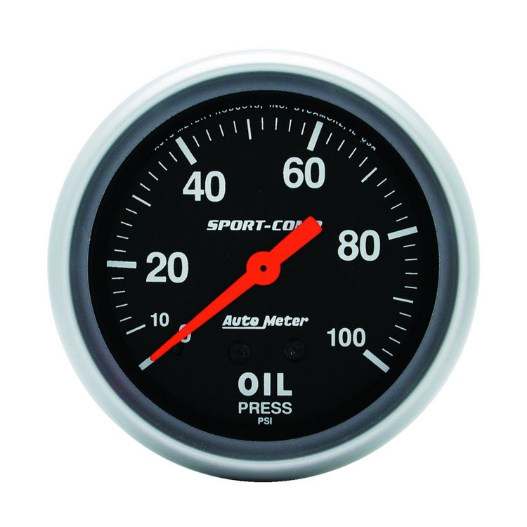 Sport-Comp Oil Pressure Gauge 2-5/8" Mechanical
