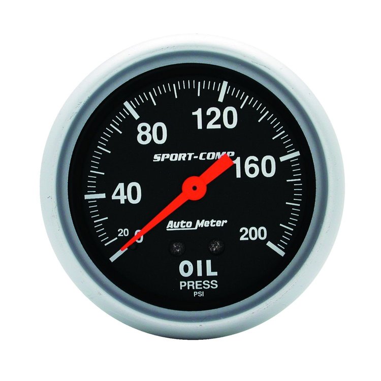 Sport-Comp Oil Pressure Gauge 2-5/8" Mechanical