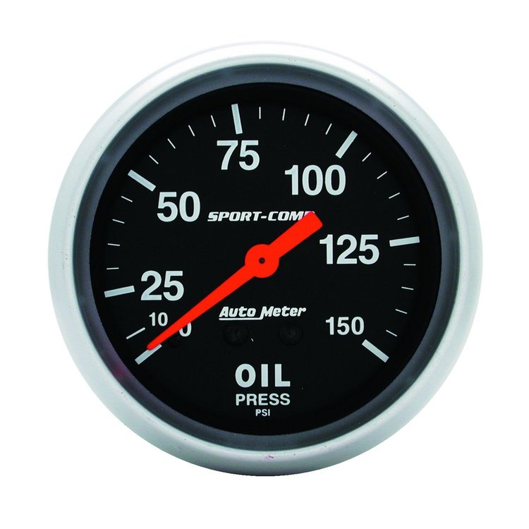 Sport-Comp Oil Pressure Gauge 2-5/8" Mechanical