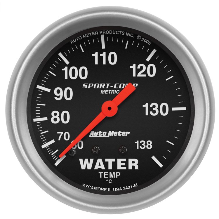Sport-Comp Water Temperature Gauge 2-5/8" Mechanical