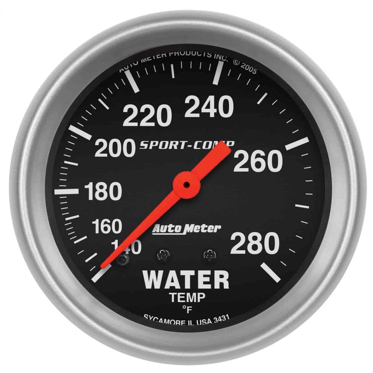 Sport-Comp Water Temperature Gauge 2-5/8" Mechanical