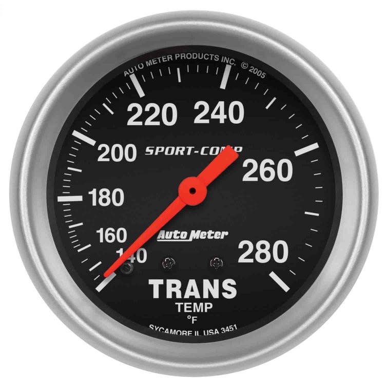 Sport-Comp Transmission Temperature Gauge 2-5/8" Mechanical