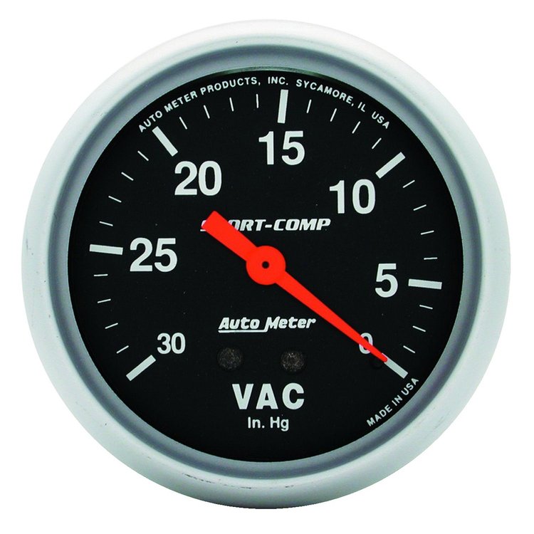 Sport-Comp Vacuum Gauge 2-5/8" Mechanical