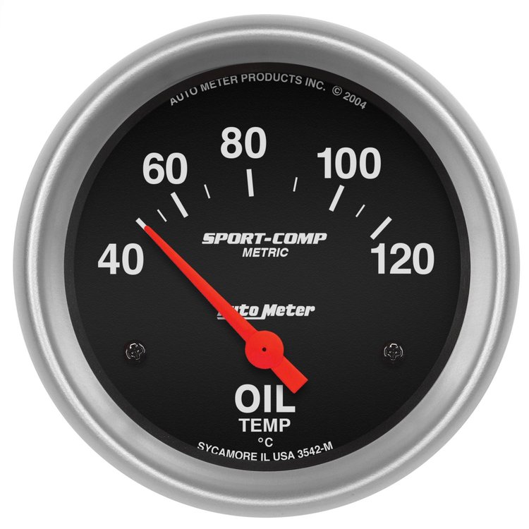 Sport-Comp Oil Temperature Gauge 2-5/8" Electrical