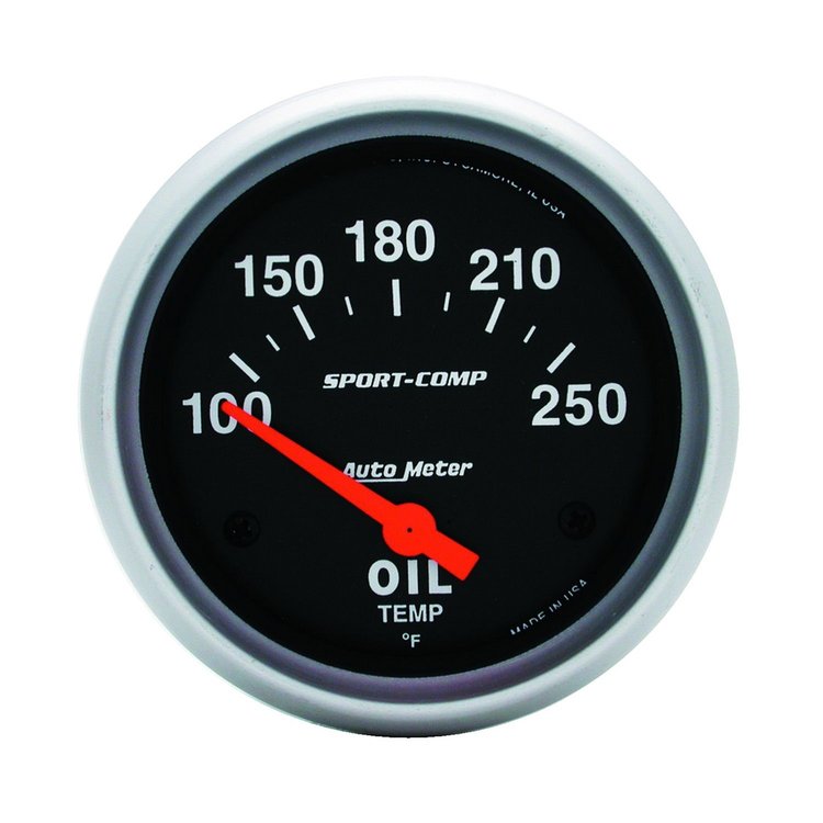Sport-Comp Oil Temperature Gauge 2-5/8" Electrical