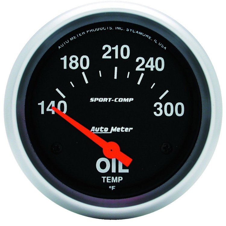Sport-Comp Oil Temperature Gauge 2-5/8" Electrical