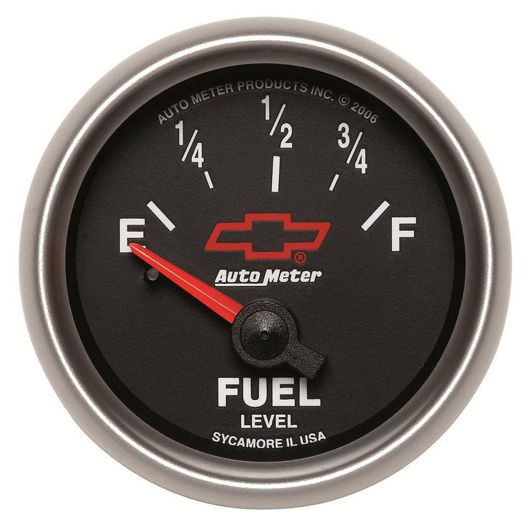 Officially Licensed Chevrolet Performance Fuel Level Gauge 2-1/16" Electrical