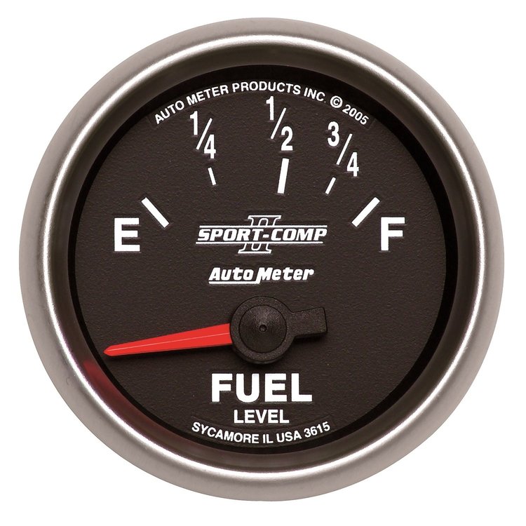 Sport-Comp II Fuel Level Gauge 2-1/16" Electrical (Short Sweep)