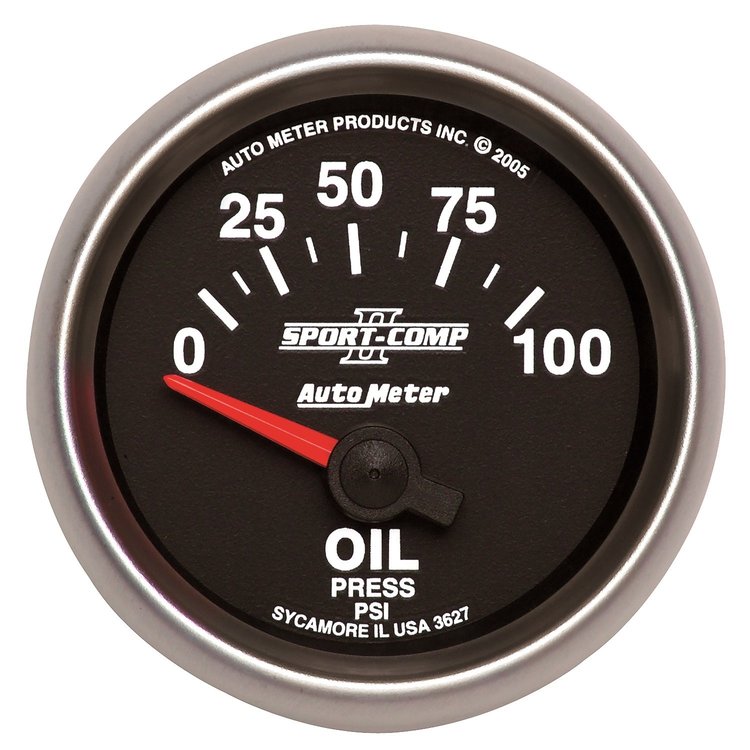 Sport-Comp II Oil Pressure Gauge 2-1/16" Electrical (Short Sweep)