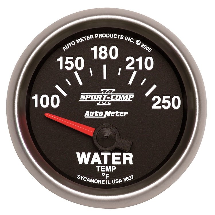 Sport-Comp II Water Temperature Gauge 2-1/16" Electrical (Short Sweep)