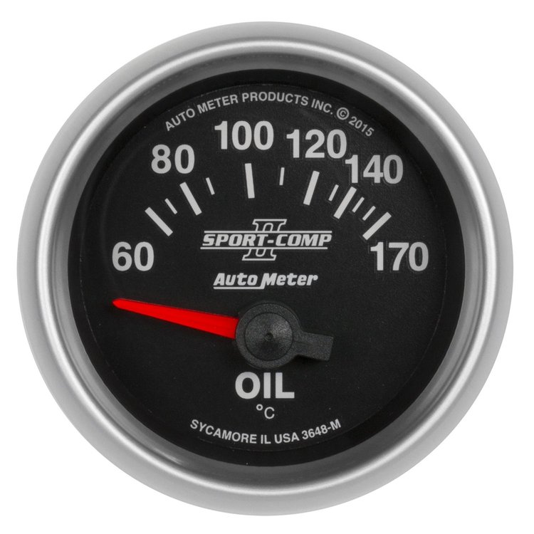 Sport-Comp II Oil Temperature Gauge 2-1/16" Electrical (Short Sweep)