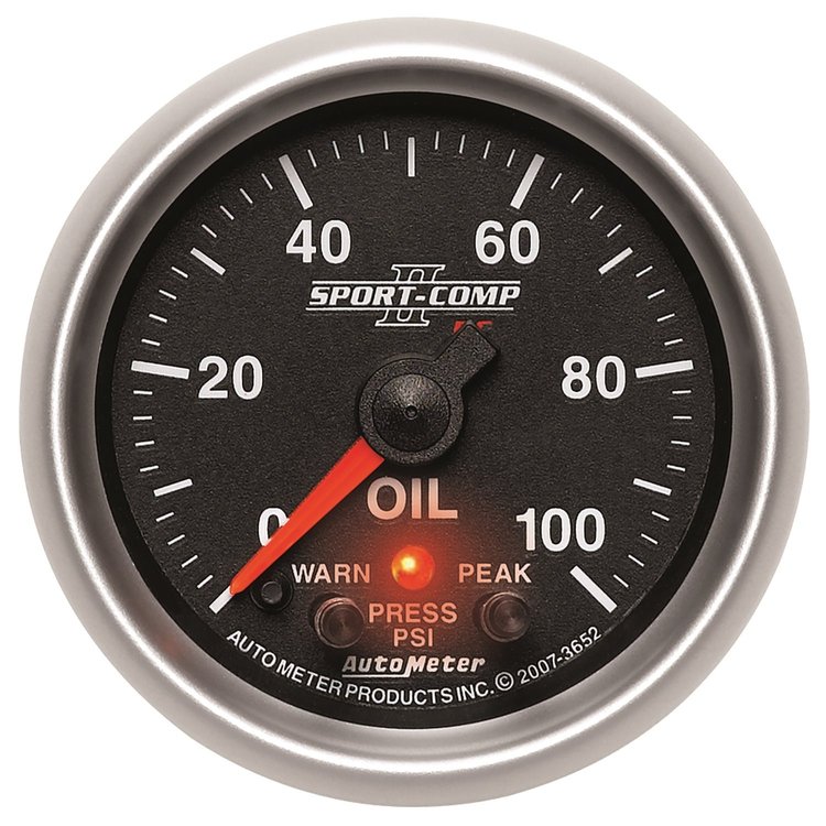 Sport-Comp II Oil Pressure Gauge 2-1/16" Electrical (Full Sweep)