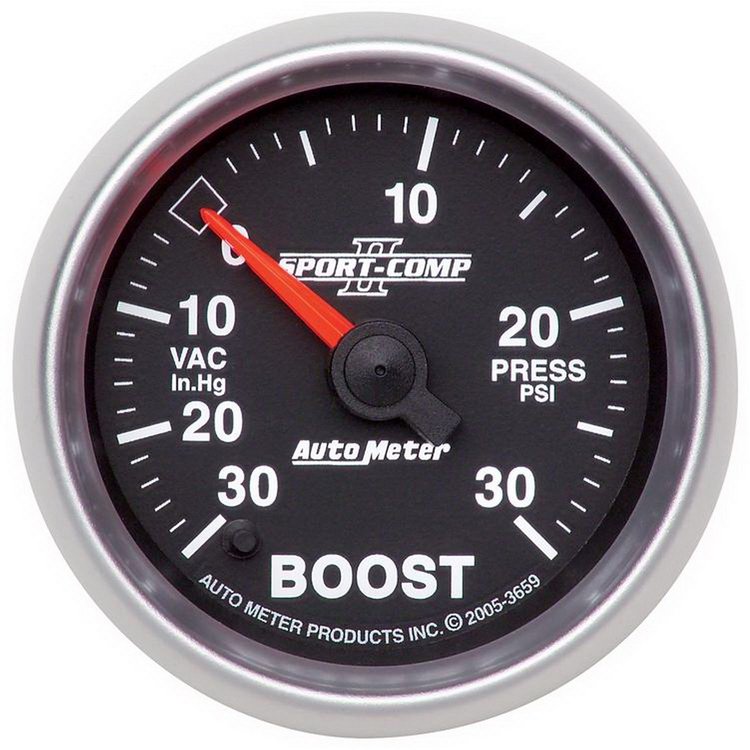 Sport-Comp II Vacuum/Boost Gauge 2-1/16" Electrical (Full Sweep)