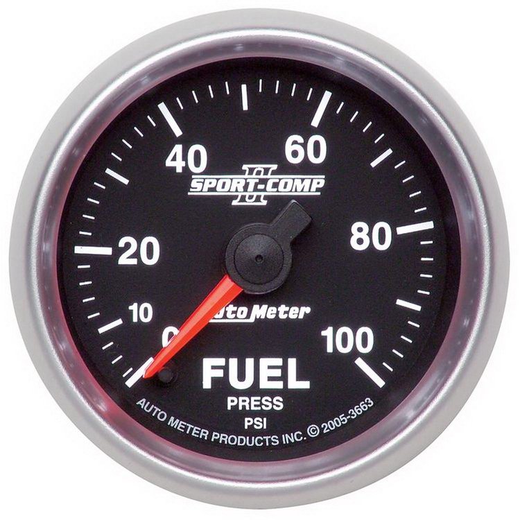 Sport-Comp II Fuel Pressure Gauge 2-1/16" Electrical (Full Sweep)