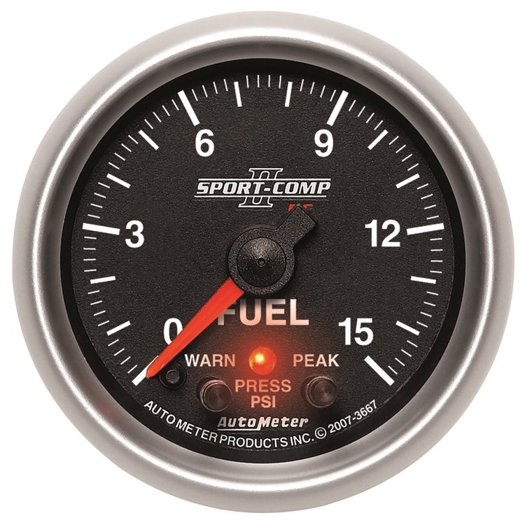 Sport-Comp II Fuel Pressure Gauge 2-1/16" Electrical (Full Sweep)