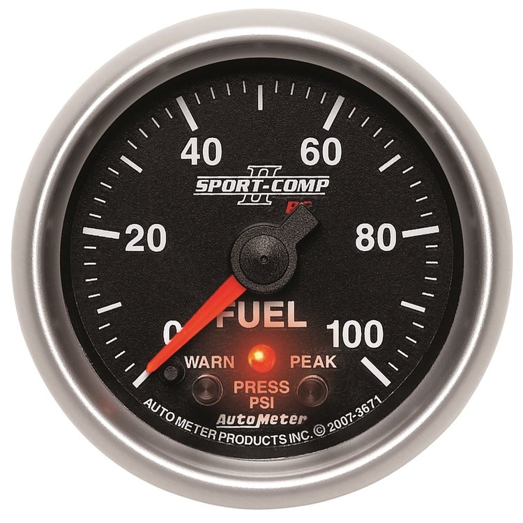 Sport-Comp II Fuel Pressure Gauge 2-1/16" Electrical (Full Sweep)