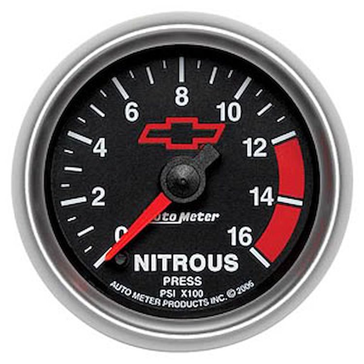 Officially Licensed GM Nitrous Pressure Gauge 2-1/16" Electrical (Full Sweep)